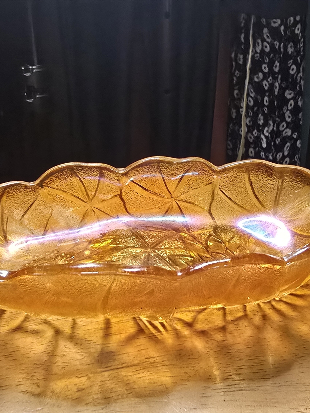 Vintage Indiana Marigold Carnival Glass Dish